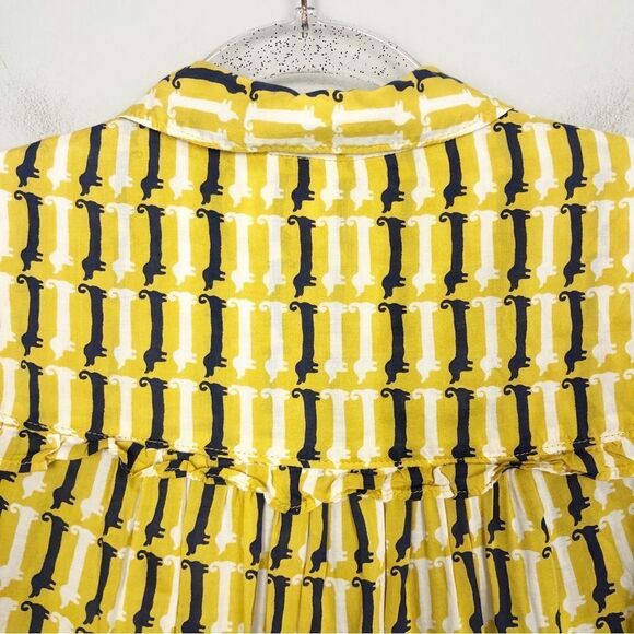 ANTHROPOLOGIE | MAEVE Fredericka Dachshund Novelty Button Top Women’s Size 0 - Picture 10 of 12